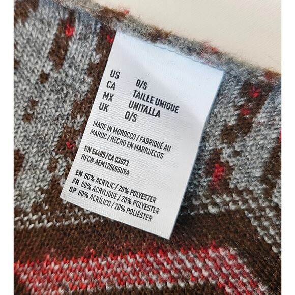 OS American eagle blanket shawl winter colors warm cozy cabin aztec sweater EUC - Picture 5 of 10